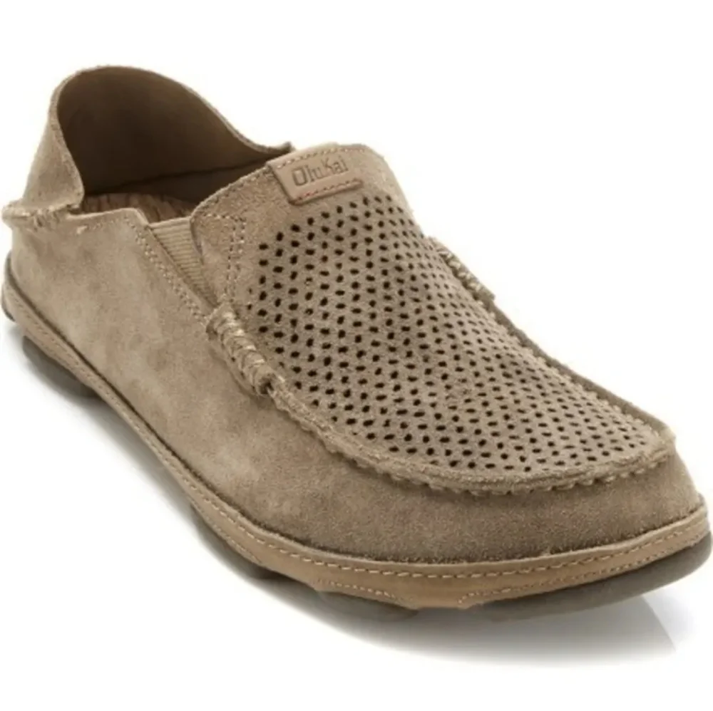 Olukai Women Moloa Kohana Leather Loafer Slip on shoes sz 10.5